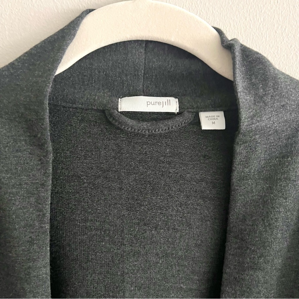 Pure Jill J. Jill unconstructed gray cardigan size Medium casual and com… - Picture 4 of 11